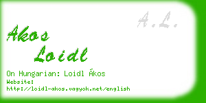 akos loidl business card
